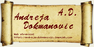 Andreja Dokmanović vizit kartica